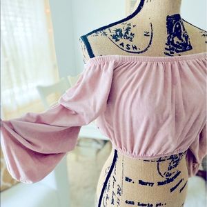 BRAND NEW! Wild Honey Amaranth Off Shoulder Crop Top